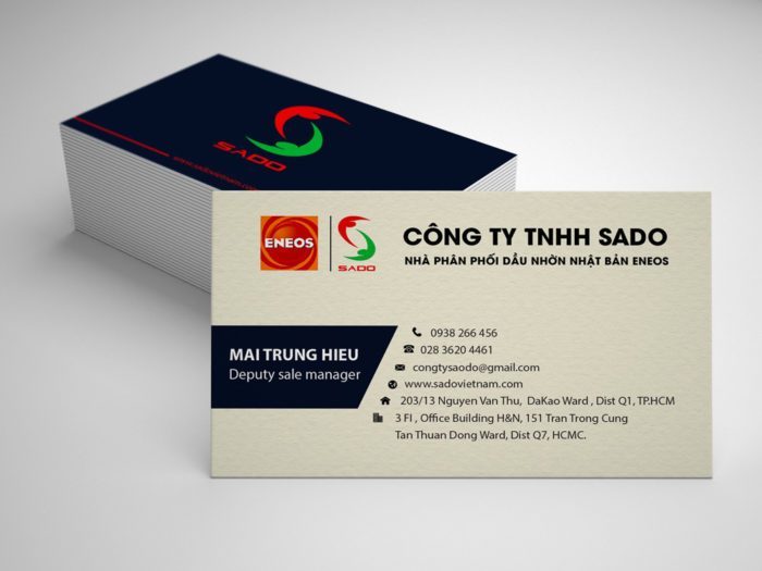 Danh Thiep Nhan Vien Kinh Doanh Cong Ty Phan Phoi Dau Nhot